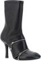 Burberry Peep Enkellaarzen met Ritsdetail Black Dames - Thumbnail 3