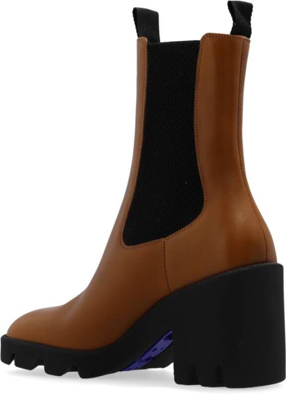 Burberry Platformlaarzen Chelsea Brown Dames