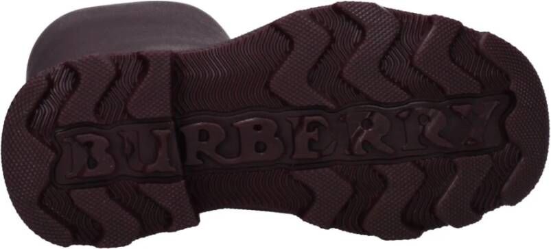 Burberry Rode Katoenen Laars Casual Stijl