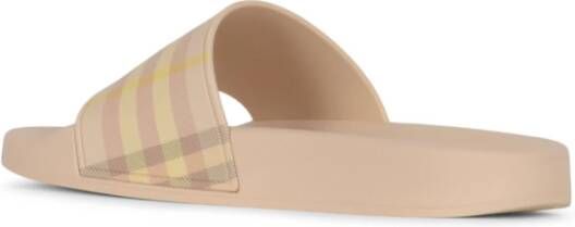 Burberry Roze Check Slip-On Sandalen