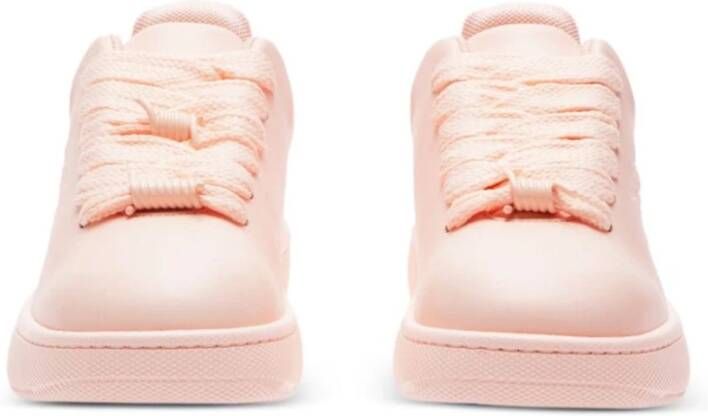 Burberry Roze Leren Sneakers met Equestrian Knight Motief Pink Dames