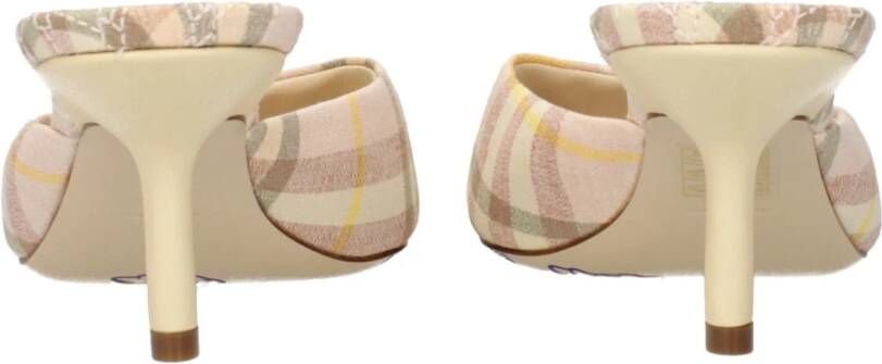 Burberry Roze Stiletto Hakken Sandalen van Stof