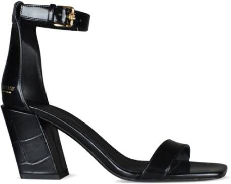 Burberry Hoge hak sandalen met krokodillenpatroon Zwart Dames