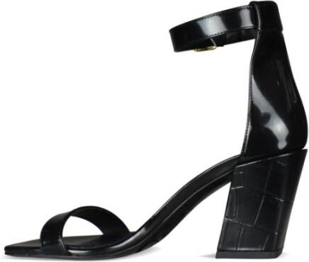 Burberry Hoge hak sandalen met krokodillenpatroon Zwart Dames