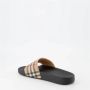 Burberry Tijdloze Check Slides voor modebewuste vrouwen Beige Dames - Thumbnail 9