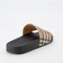 Burberry Tijdloze Check Slides voor modebewuste vrouwen Beige Dames - Thumbnail 10