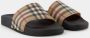 Burberry Tijdloze Check Slides voor modebewuste vrouwen Beige Dames - Thumbnail 5