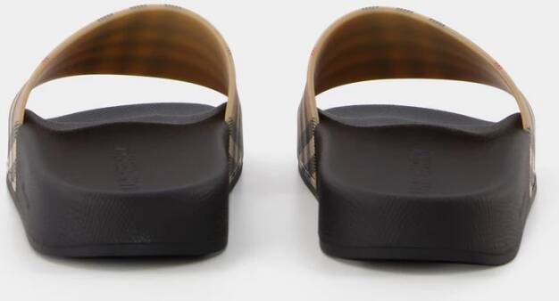 Burberry Tijdloze Check Slides voor modebewuste vrouwen Beige Dames