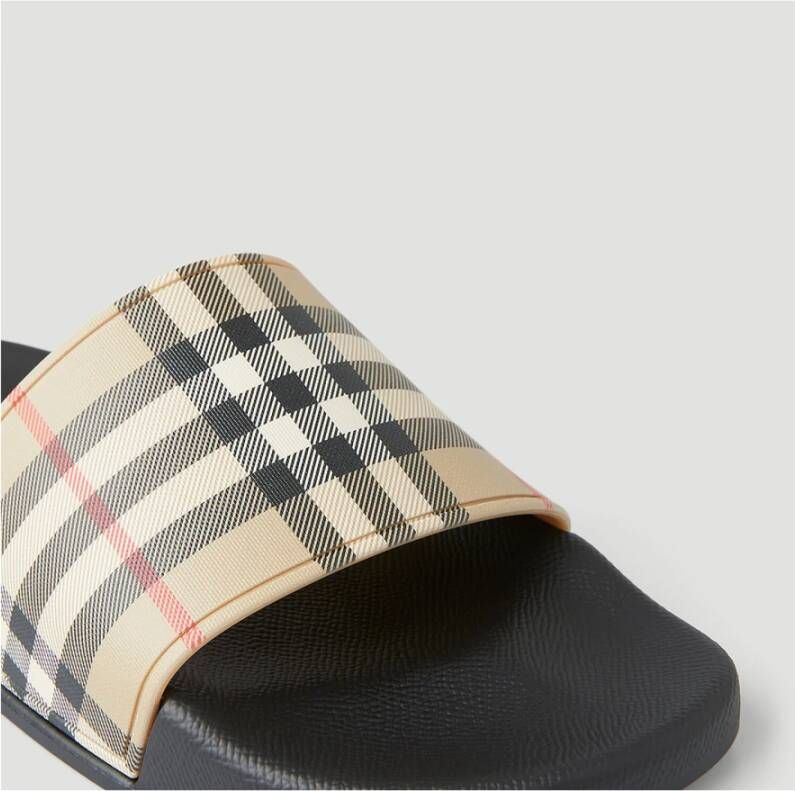 Burberry Vintage Check Slides Beige Dames