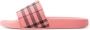 Burberry Roze Slider Sandalen met Verhoogde Belettering Roze Dames - Thumbnail 2