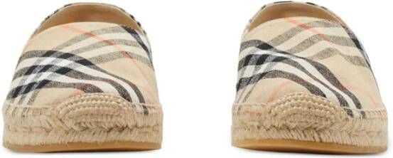 Burberry Slip-On Espadrilles met Ruitpatroon