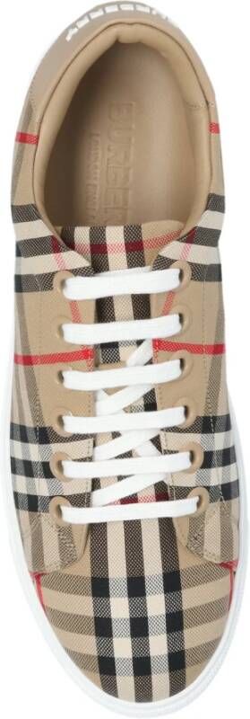 Burberry Beige Vintage Check Veterschoenen Beige Dames