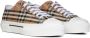 Burberry Beige Sneakers van Biologisch Katoen met Vintage Check Motief Beige Heren - Thumbnail 14