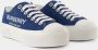 Burberry Blauwe Denim Canvas Sneakers Blauw Dames - Thumbnail 2