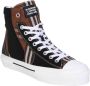 Burberry Hoge sneakers met multi-materiaal paneeldetail in iconisch Dark Birch Brown Check Bruin Heren - Thumbnail 2