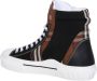 Burberry Hoge sneakers met multi-materiaal paneeldetail in iconisch Dark Birch Brown Check Bruin Heren - Thumbnail 3