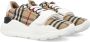 Burberry men regis sneaker in vintage check suede and leather mix Beige Heren - Thumbnail 8