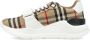 Burberry men regis sneaker in vintage check suede and leather mix Beige Heren - Thumbnail 9