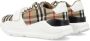 Burberry men regis sneaker in vintage check suede and leather mix Beige Heren - Thumbnail 10