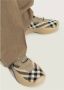 Burberry Gebreide sneakers met ruitmotief en trekkoord Beige - Thumbnail 2