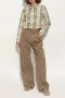 Burberry Gebreide sneakers met ruitmotief en trekkoord Beige - Thumbnail 3