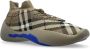Burberry Geperforeerde Check Sneakers met Geribbelde Boord Multicolor Heren - Thumbnail 6