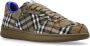 Burberry Geruit Patroon Veterschoenen Platte Zool Brown Heren - Thumbnail 7