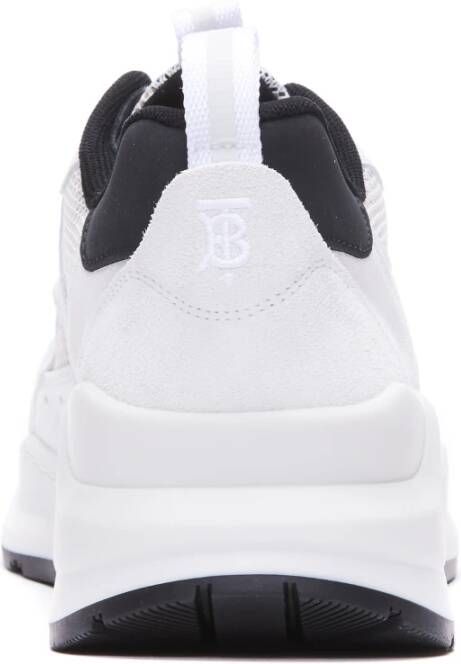 Burberry Witte Vintage Check Vetersneakers Wit Heren