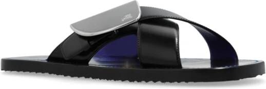 Burberry Streep slides Black Heren