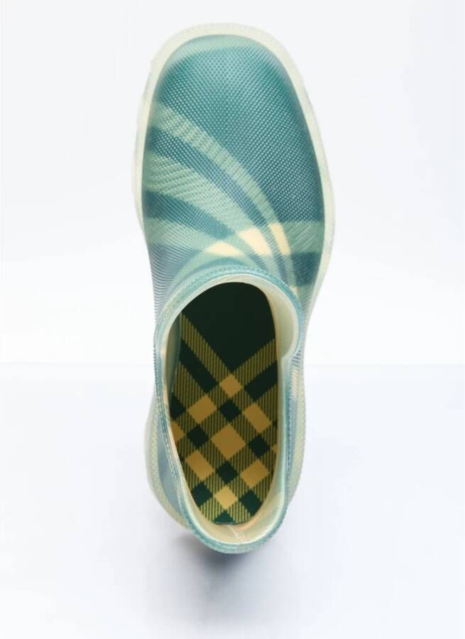 Burberry Transparante Rubber Check Lage Laarzen Multicolor Heren