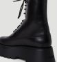 Burberry Zwarte Leren Veterschoenen Black Dames - Thumbnail 2