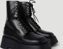 Burberry Zwarte Leren Veterschoenen Black Dames - Thumbnail 5