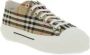 Burberry Beige Sneakers van Biologisch Katoen met Vintage Check Motief Beige Heren - Thumbnail 4