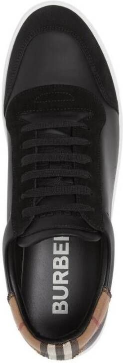 Burberry Vintage Check Leder Sneakers Black Heren