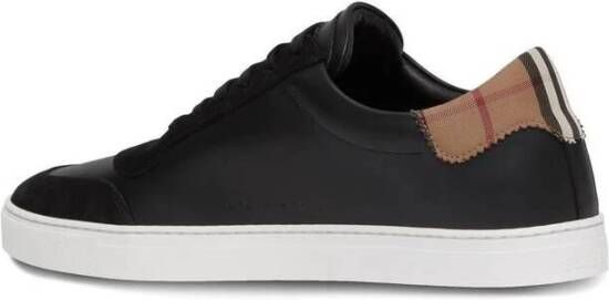 Burberry Vintage Check Leren Sneakers Black Heren