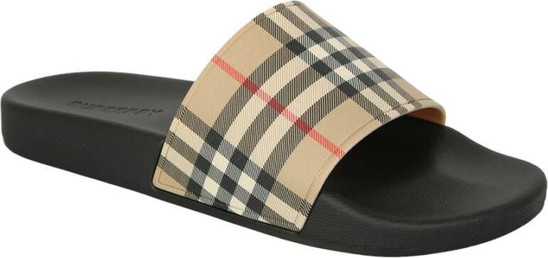 Burberry Vintage Check Patroon Ronde Neus Schoenen Beige Heren