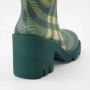 Burberry Chunky Heel Enkellaarzen met Ruitpatroon Green Dames - Thumbnail 8