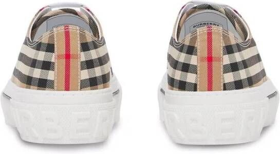 Burberry Vintage Check Low Top Sneakers Beige Dames