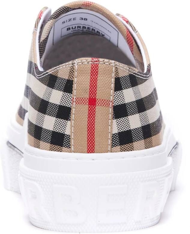 Burberry Vintage Check Low Top Sneakers Beige Dames