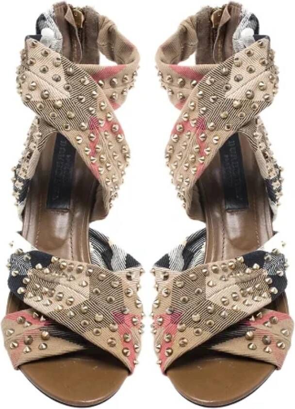 Burberry Vintage Pre-owned Canvas sandals Beige Dames