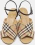 Burberry Vintage Pre-owned Canvas sandals Beige Dames - Thumbnail 2