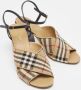 Burberry Vintage Pre-owned Canvas sandals Beige Dames - Thumbnail 3