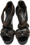 Burberry Vintage Pre-owned Canvas sandals Black Dames - Thumbnail 2