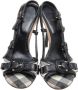 Burberry Vintage Pre-owned Canvas sandals Black Dames - Thumbnail 2