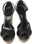 Burberry Vintage Pre-owned Canvas sandals Black Dames - Thumbnail 2