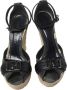 Burberry Vintage Pre-owned Canvas sandals Black Dames - Thumbnail 2