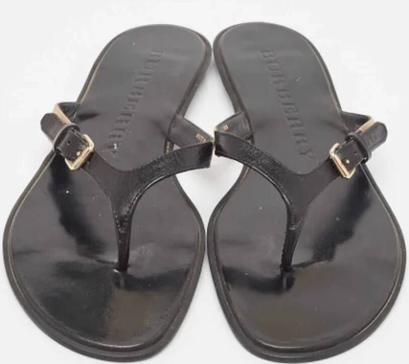 Burberry Vintage Pre-owned Canvas sandals Black Dames