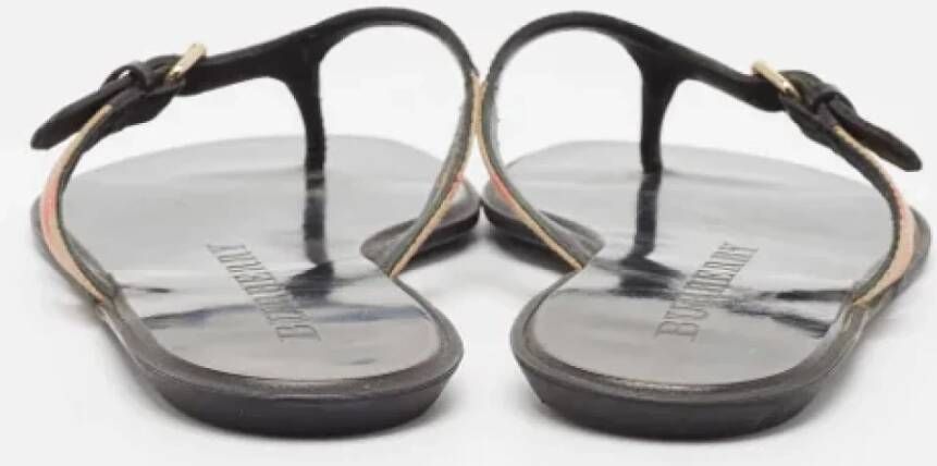 Burberry Vintage Pre-owned Canvas sandals Black Dames