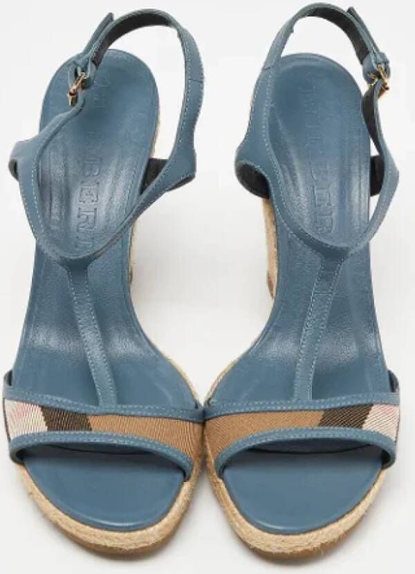 Burberry Vintage Pre-owned Canvas sandals Blue Dames