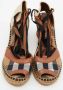 Burberry Vintage Pre-owned Canvas sandals Brown Dames - Thumbnail 2